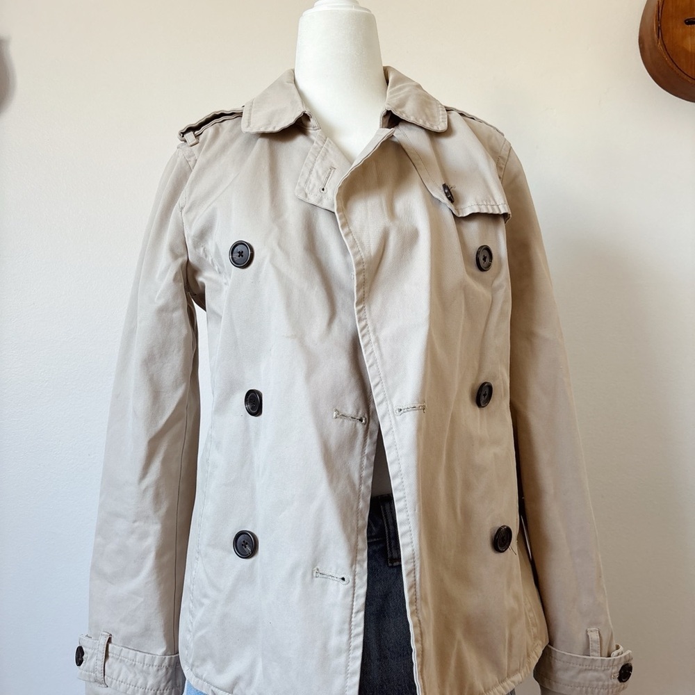 GAP Beige Double-Breasted Trench Coat